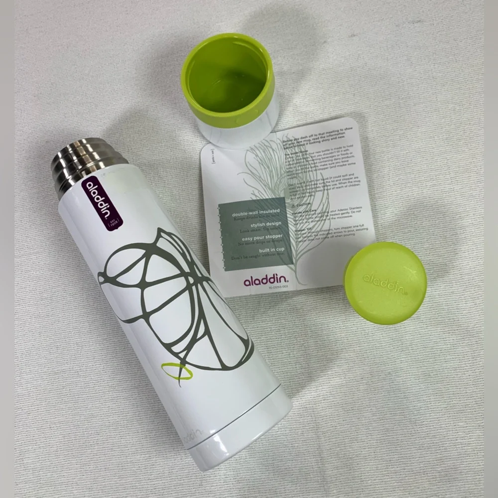 Stainless Beverage Container 16 oz Insulated Thermos‎ Vacuum Bottle Aladdin NWT